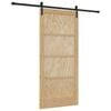vidaXL Posuvn&eacute; dveře 93 x 202 cm Kompozitn&iacute; dřevo Přirozen&aacute; a čern&aacute;