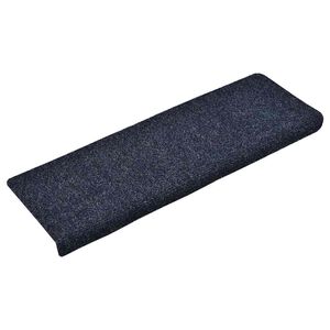 vidaXL Schodov&eacute; rohože samolepic&iacute; 15 ks 65 x 21 x 4 cm modr&eacute; s obd&eacute;ln&iacute;kov&yacute;m okrajem
