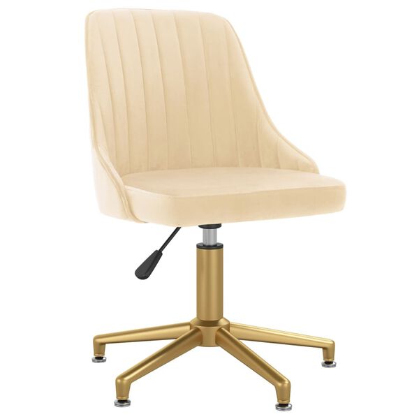 vidaXL Otočn&eacute; j&iacute;deln&iacute; židle 2 ks kr&eacute;mov&eacute; samet