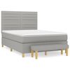 vidaXL Box spring postel s matrac&iacute; světle &scaron;ed&aacute; 140 x 190 cm textil