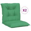 vidaXL Podu&scaron;ky na židli n&iacute;zk&eacute; opěradlo 2 ks zelen&eacute; 100x50x7 cm textil