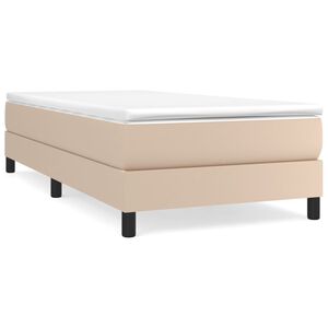 vidaXL Box spring postel s matrac&iacute; cappuccino 80 x 200 cm uměl&aacute; kůže