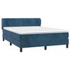vidaXL Box spring postel s matrac&iacute; tmavě modr&aacute; 140x190 cm samet