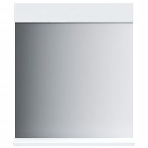 vidaXL Koupelnov&eacute; zrcadlo s polic&iacute; BERG b&iacute;l&eacute; 60x12x70 cm masivn&iacute; dřevo