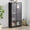 vidaXL Highboard s dv&iacute;řky čern&yacute; 68 x 37 x 142 cm kompozitn&iacute; dřevo