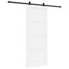 vidaXL Posuvn&eacute; dveře ORKDAL 86 x 211 cm Kompozitn&iacute; dřevo B&iacute;l&aacute; a čern&aacute;