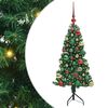 vidaXL Rohov&yacute; uměl&yacute; v&aacute;nočn&iacute; stromeček Zelen&aacute; 120 cm PVC a kov