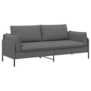 vidaXL 3-m&iacute;stn&eacute; sofa Tmavě &scaron;ed&aacute; 222 x 81 x 89 cm Textil