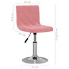 vidaXL Otočn&aacute; j&iacute;deln&iacute; židle růžov&aacute; samet