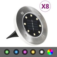 vidaXL Solární světlo k zapíchnutí do země 8 ks LED RGB barva