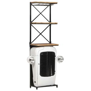 vidaXL Stojan na v&iacute;no traktor b&iacute;l&yacute; 49x31x172cm hrub&yacute; masivn&iacute; mangovn&iacute;k