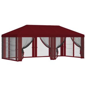 vidaXL Kryt na alt&aacute;n s bočn&iacute;mi stěnami 6 x 3 m V&iacute;nov&aacute; Polyester 190