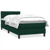 vidaXL Box spring postel s matrac&iacute; tmavě zelen&aacute; 100x220 cm samet