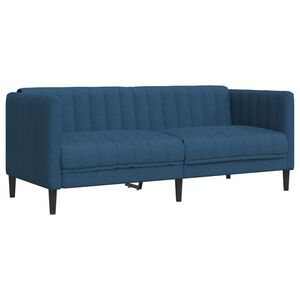 vidaXL Pohovka 2m&iacute;stn&aacute; modr&aacute; textil