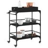 vidaXL Kuchyňsk&yacute; voz&iacute;k čern&yacute; 81,5 x 41 x 92,5 cm kompozitn&iacute; dřevo