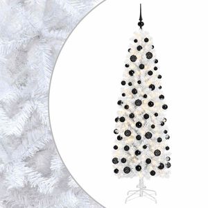 vidaXL &Scaron;t&iacute;hl&yacute; uměl&yacute; v&aacute;nočn&iacute; stromek s v&aacute;nočn&iacute;mi koulemi 180 cm 300 LED