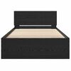 vidaXL R&aacute;m postele s čelo Čern&yacute; dub 203 x 185 x 70 cm kompozitn&iacute; dřevo