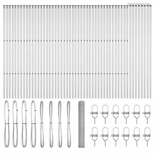 vidaXL Plotov&yacute; sloupek. Stř&iacute;brn&aacute;