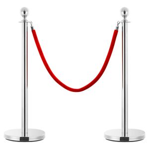 vidaXL 3d&iacute;ln&aacute; sada VIP vymezovac&iacute;ch sloupků nerezov&aacute; ocel stř&iacute;brn&aacute;