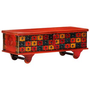 vidaXL &Uacute;ložn&yacute; box červen&yacute; 110 x 40 x 40 cm masivn&iacute; ak&aacute;ciov&eacute; dřevo