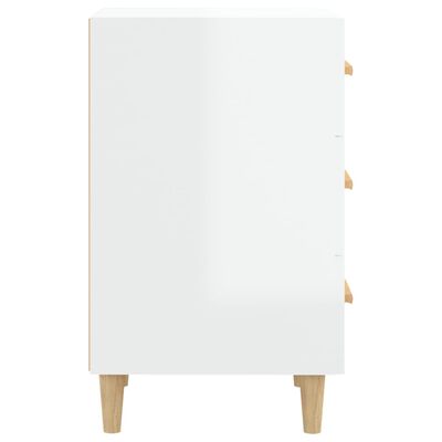 vidaXL Noční stolek bílý s vysokým leskem 40x40x66 cm kompozitní dřevo