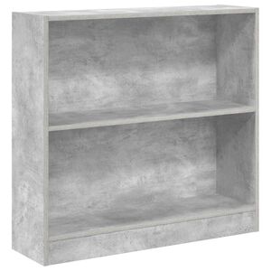 vidaXL Knihovna betonově &scaron;ed&aacute; 80 x 24 x 75 cm dřevotř&iacute;ska