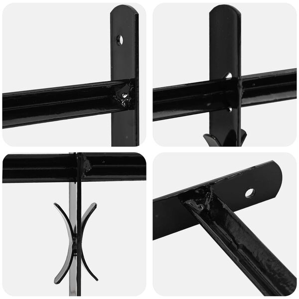 vidaXL Okenní mřížka Černá 75,5 x 45 cm Práškově lakovaná ocel