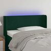 vidaXL Čelo postele s LED tmavě zelen&eacute; 83 x 16 x 78/88 cm samet