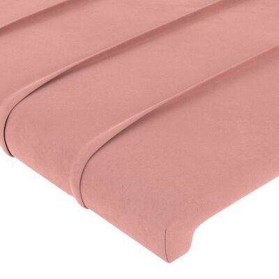 vidaXL Čelo postele 2 ks růžové 80 x 5 x 78/88 cm samet
