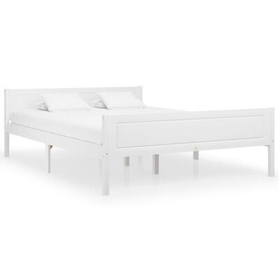 vidaXL Rám postele masivní borové dřevo bílý 120 x 200 cm