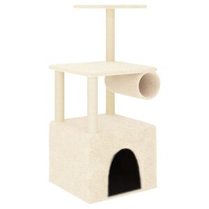 vidaXL &Scaron;krabadlo pro kočky se sisalov&yacute;mi sloupky kr&eacute;mov&eacute; 109,5 cm
