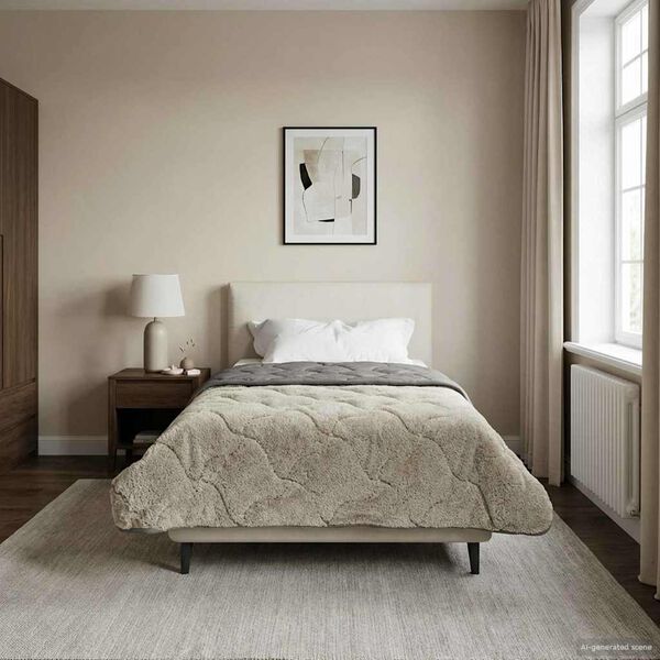 vidaXL Celoročn&iacute; přikr&yacute;vka &Scaron;něrov&aacute;n Světle &scaron;ed&aacute; 155 x 200 cm