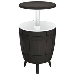 vidaXL Chladic&iacute; stolek 3 v 1 čern&yacute; polypropylen