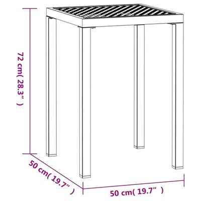 vidaXL Zahradní stolek antracitový 50 x 50 x 72 cm ocel