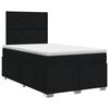 vidaXL Postel boxspring s matrac&iacute; s čelo Čern&aacute; 120 x 190 cm Textil