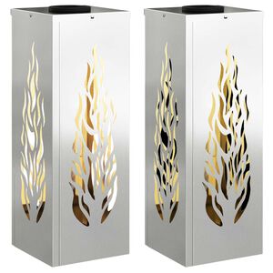 vidaXL Sol&aacute;rn&iacute; LED Cestovn&iacute; Světlo 2 ks Tepl&aacute; b&iacute;l&aacute; 18 x 18 x 50 cm