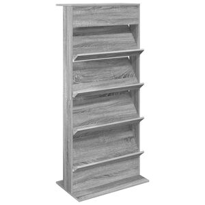 vidaXL Reg&aacute;l na časopisy &Scaron;ed&aacute; Sonoma 70 x 41 x 156 cm Kompozitn&iacute; dřevo