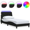 vidaXL R&aacute;m postele s LED bez matrace čern&yacute; 80x200 cm L&aacute;tka
