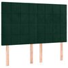vidaXL Čelo postele tmavě zelen&eacute; 144x5x118/128 cm sametov&eacute;