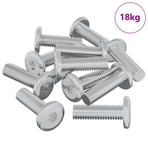 vidaXL &Scaron;roub 1593 pcs Stř&iacute;brn&aacute; 8 x 25 mm Ocel