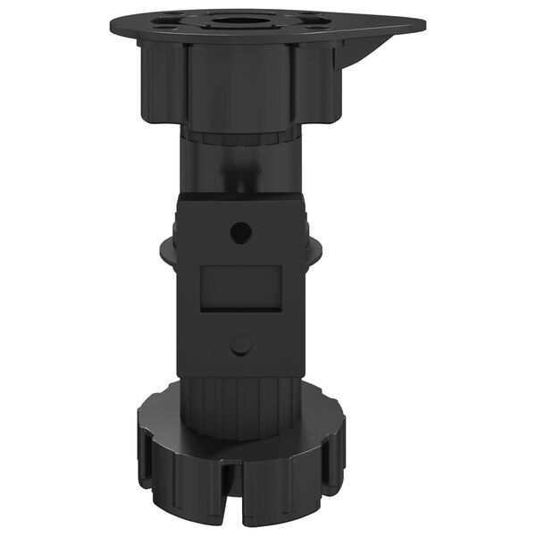 vidaXL N&aacute;bytkov&eacute; nohy Nastaviteln&aacute; 12 pcs Čern&aacute; 46 x 46 x 128 mm PP