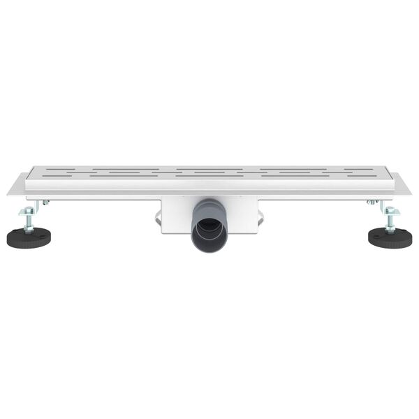 vidaXL Sprchov&yacute; odtok s designem linie Stř&iacute;brn&aacute; 60 cm