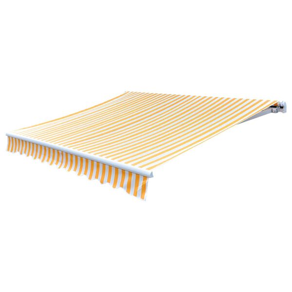 vidaXL Plachta na mark&yacute;zu oranžovo-b&iacute;l&aacute; 4,5 x 3 m pl&aacute;těn&aacute;