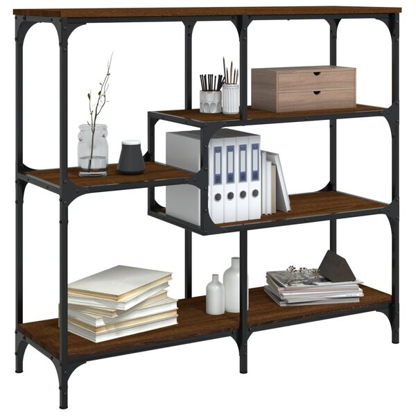 vidaXL Konzolov&yacute; stolek hněd&yacute; dub 103 x 32 x 95 cm kompozitn&iacute; dřevo