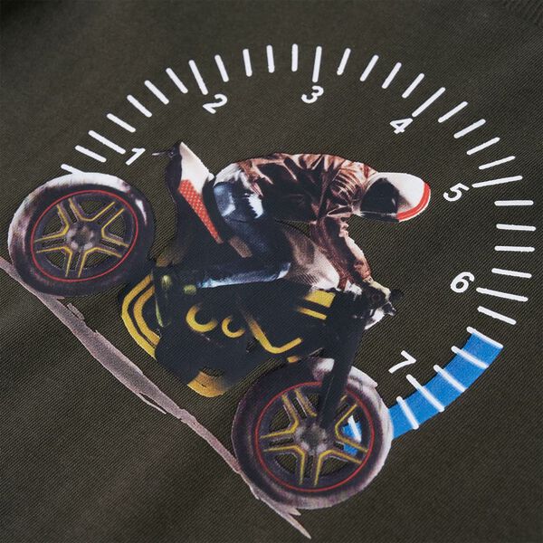 Dětsk&eacute; tričko s dlouh&yacute;m ruk&aacute;vem khaki 128