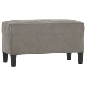 vidaXL Lavice světle &scaron;ed&aacute; 70 x 35 x 41 cm samet