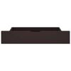 vidaXL R&aacute;m postele se 2 z&aacute;suvkami tmavě hněd&yacute; 140 x 200 cm borovice