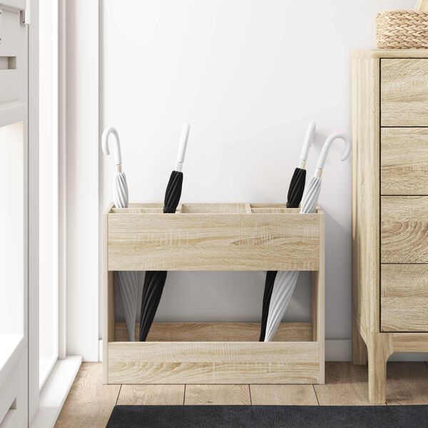 vidaXL Stojan na slunečn&iacute;ky s &uacute;loži&scaron;těm Sonoma dub 65 x 24 x 50 cm