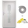 vidaXL Vchodov&eacute; dveře b&iacute;l&eacute; 98 x 208 cm PVC