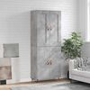 vidaXL Skř&iacute;ň highboard betonově &scaron;ed&aacute; 69,5x34x180 cm kompozitn&iacute; dřevo